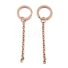 Ion Plating(IP) 304 Stainless Steel Split Key Ring Clasps STAS-L226-009A-RG-1