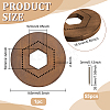 Hexagon Wood Crochet Blocking Board with Pins DIY-WH0499-15-2