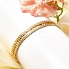 304 Stainless Steel Open Cuff Bangles for Women BJEW-Z083-02G-05-1