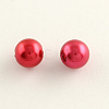 Round ABS Plastic Imitation Pearl Beads MACR-R546-17-2