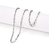 Iron Cable Chains Necklace Making MAK-R013-70cm-AS-1