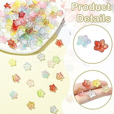 200Pcs Baking Paint Transparent Glass Beads GLAA-CJ0002-87-1