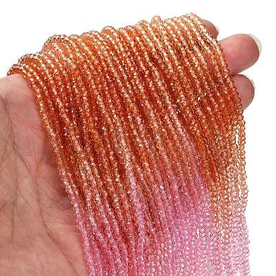 Transparent Painted Glass Beads Strands X1-DGLA-A034-T2mm-A20-1
