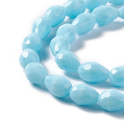 Faceted Glass Beads Strands GLAA-E037-01G-1
