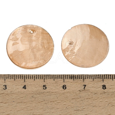 Spray Painted Natural Capiz Shell Pendants SHEL-C010-12D-1