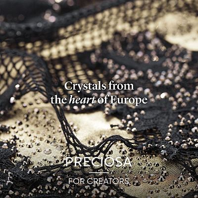 Preciosa&reg Crystal Hotfix Flatback Stones Y-PRC-HSS8-90110-200-1