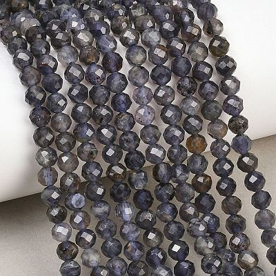 Natural Iolite Beads Strands G-RM250101-D7-1