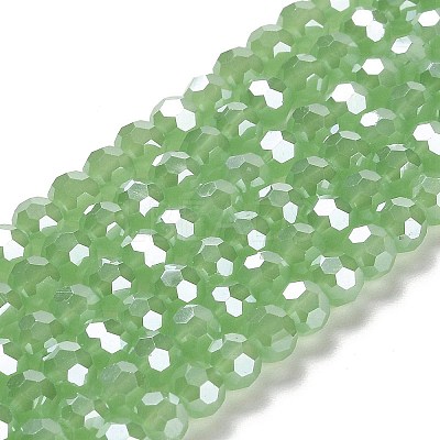 Electroplate Glass Beads Strands EGLA-A035-J6mm-A01-1