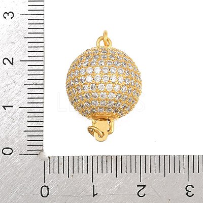 Brass Micro Pave Clear Cubic Zirconia Box Clasps CU-CBA8324-01G-1