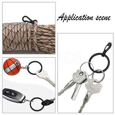 Iron Split Key Rings and Alloy Snap Key Clasps KEYC-PH0001-21-1
