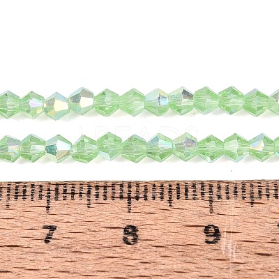 AB Color Plated Transparent Glass Beads Strands GLAA-G127-01-01L-1