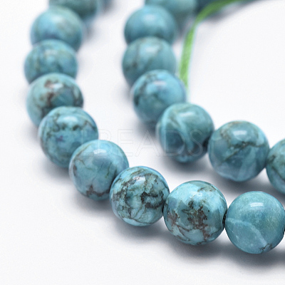Natural Marble Beads Strands X-G-K211-8mm-E-1