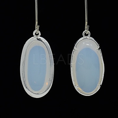 Silver Color Plated Brass Glass Pendants GLAA-J047-07S-1