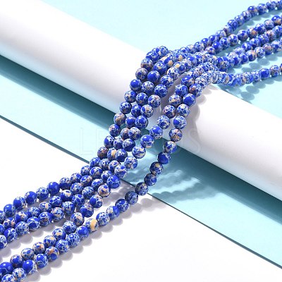 Synthetic Imperial Jasper Beads Strands G-E568-01A-03-1