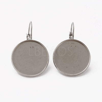 Tarnish Resistant 304 Stainless Steel Leverback Earring Findings STAS-L253-005A-P-1