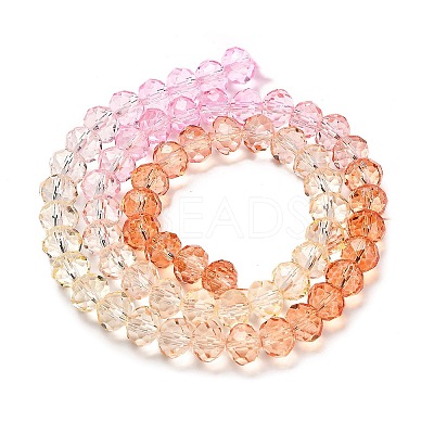 Transparent Painted Glass Beads Strands DGLA-A034-T6mm-A20-1