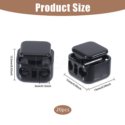 20Pcs Alloy Cord Locks FIND-CA0010-48B-1
