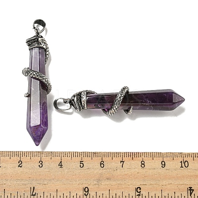 Natural Amethyst Pointed Big Pendants G-F766-07AS-03-1