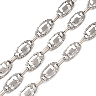 304 Stainless Steel Oval Link Chains CHS-S012-25P-1
