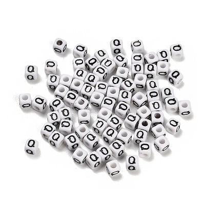 Opaque Acrylic Beads OACR-S076-01Q-1