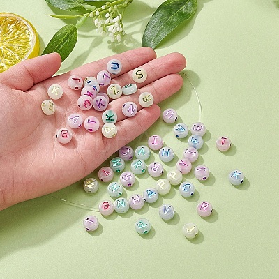 200Pcs Luminous Acrylic Beads MACR-YW0001-39-1
