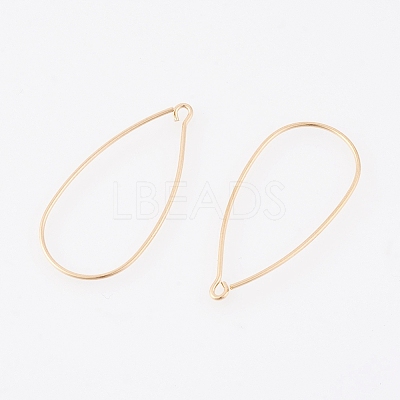 Brass Earring Hooks X-KK-T038-138G-1