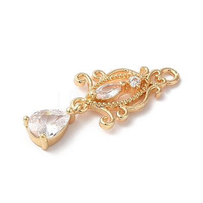Brass and Glass Pendants KK-C062-03G-1
