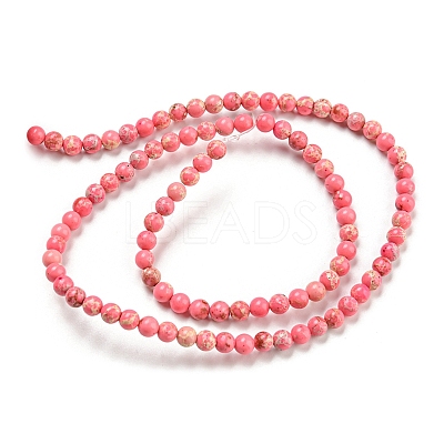 Synthetic Imperial Jasper Dyed Beads Strands G-D077-A01-02K-1
