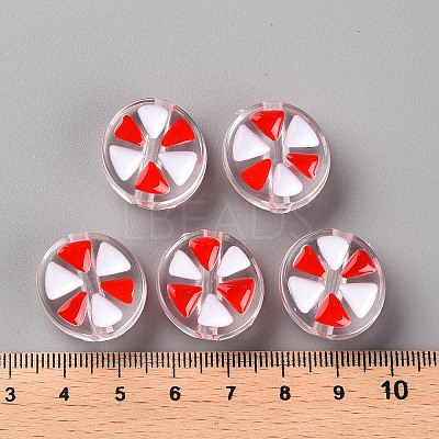Transparent Enamel Acrylic Beads X-TACR-S155-005F-1