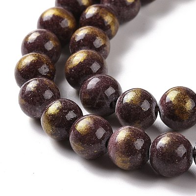 Natural Mashan Jade Beads Strands G-F670-A28-8mm-1