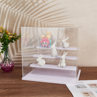 Transparent Plastic Minifigures Display Case ODIS-WH0025-142C-1