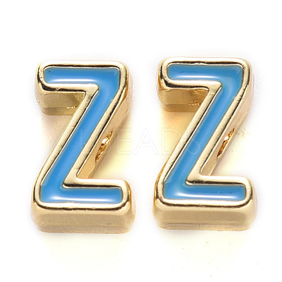 Rack Plating Alloy Enamel Beads X-ENAM-S122-033Z-NR-1
