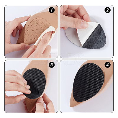 16Pcs 4 Styles Anti Skid Rubber Shoes Bottom Heel Sole FIND-NB0005-19-1