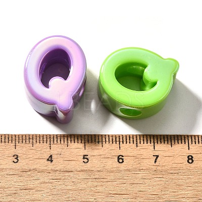 UV Plating Opaque Acrylic European Beads SACR-Z007-01Q-1