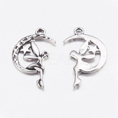 Zinc Alloy Fairy Sprite Charms X-PALLOY-A18526-AS-LF-1