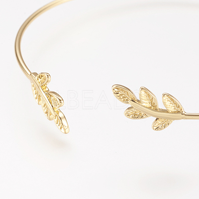 Brass Cuff Bangle X-BJEW-P168-F08-1