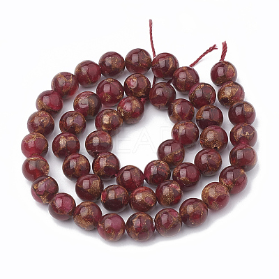 Natural Chalcedony Beads Strands G-S333-8mm-014D-1