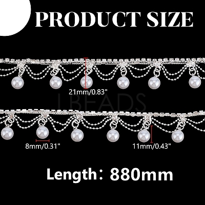 1Pc Alloy Rhinestone Chains FIND-WR0012-61-1