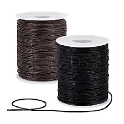 2 Rolls 2 Colors Waxed Cotton Cords YC-PH0001-52A-1
