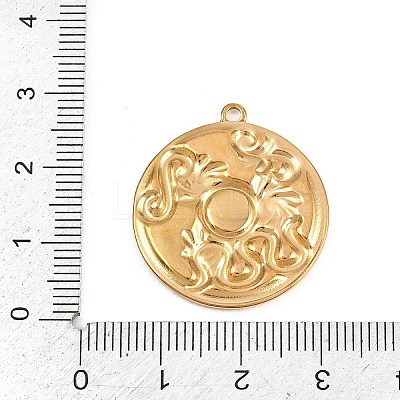 304 Stainless Steel Pendant Cabochon Settings STAS-L313-08G-1