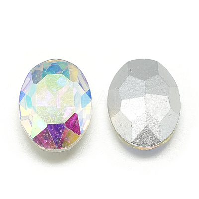 Pointed Back Glass Rhinestone Cabochons RGLA-T080-8x10mm-05-1