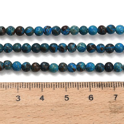 Natural Chrysocolla Beads Strands G-C289-B02-4mm-1
