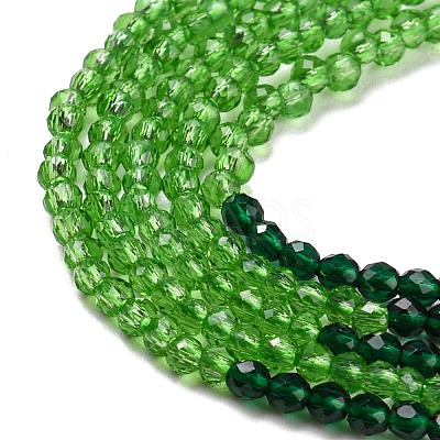 Transparent Gradient Color Glass Beads Strands GLAA-H021-01A-32-1