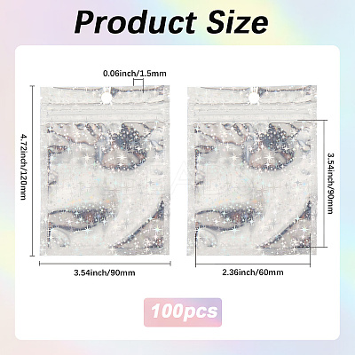 100Pcs OPP Cellophane Bags OPP-WH20001-05B-01-1