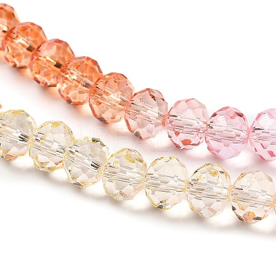 Transparent Painted Glass Beads Strands DGLA-A034-T8mm-A20-1