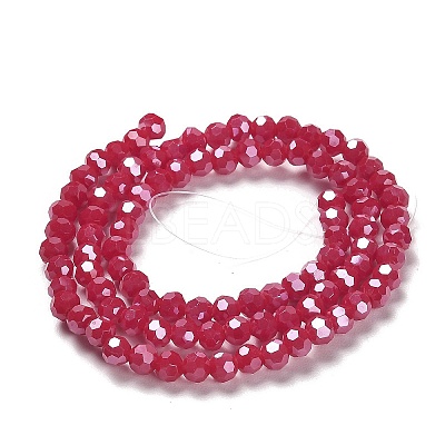 Electroplate Opaque Glass Beads Strands EGLA-A035-P4mm-A16-1