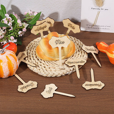 1 Bag Wooden Plant Labels AJEW-CA0004-83B-1