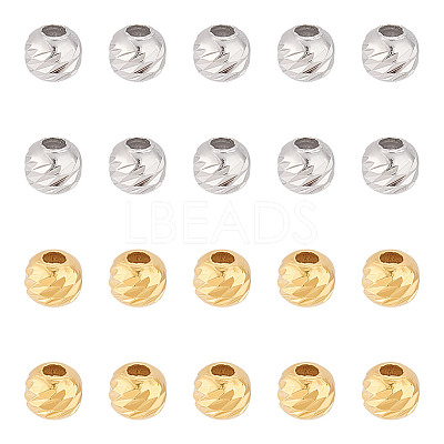 20Pcs 2 Colors 925 Sterling Silver Beads FIND-GO0002-69-1