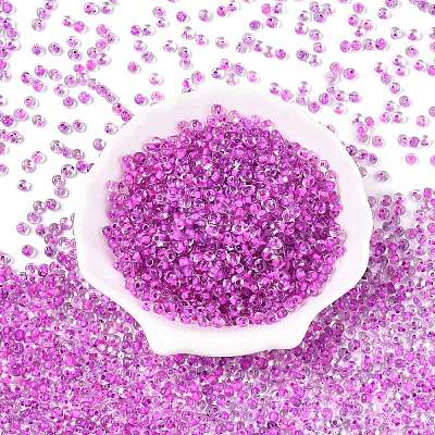 6/0 Inside Colours Transparent Glass Seed Beads X1-SEED-T007-07J-1
