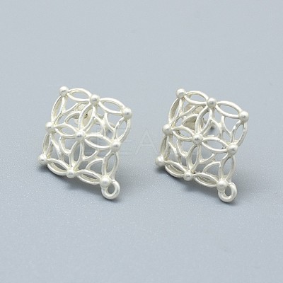 Alloy Stud Earring Findings X-PALLOY-F255-08MS-1